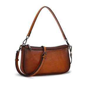 Small Leather Crossbody Hobo And Satchel Bag - Everyday Versatile B)